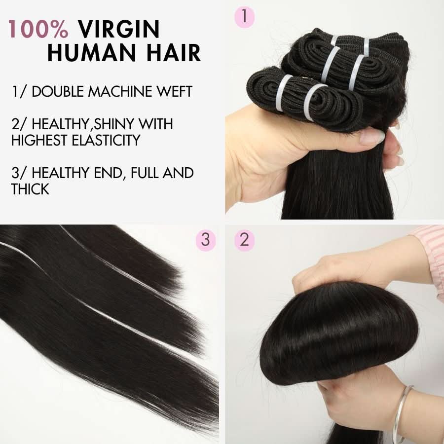 WOWANGEL Bundles Deal 3pcs Loose Wave/Water Wave/Burmese Curl 100% Human Hair Weaves - PrettyBull Limited